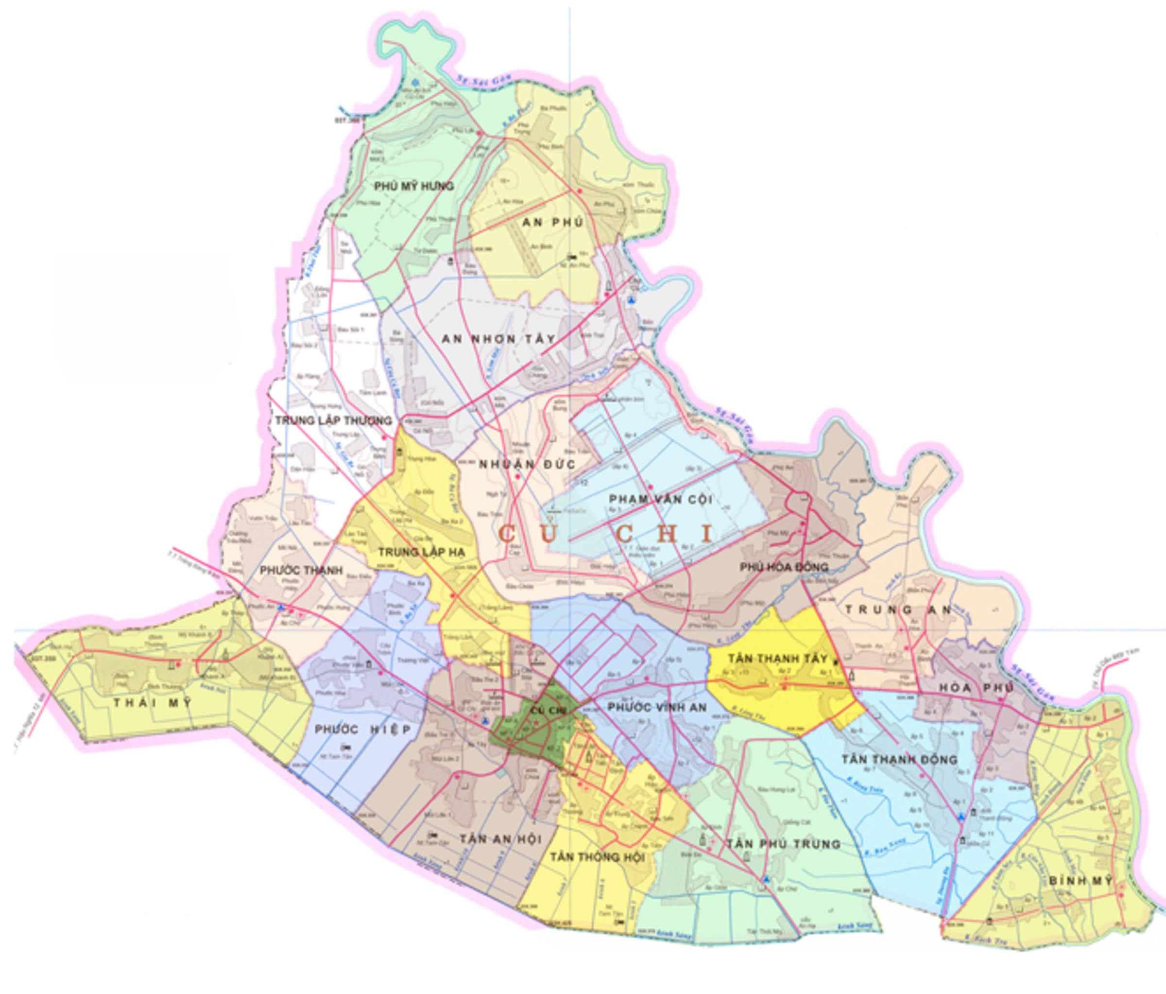 Bản đồ huyện Củ Chi TPHCM