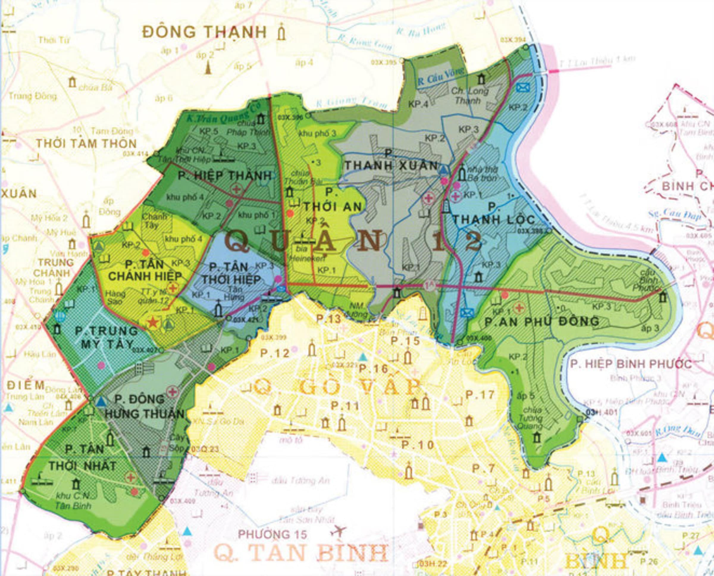 Bản đồ Quận 12 TPHCM
