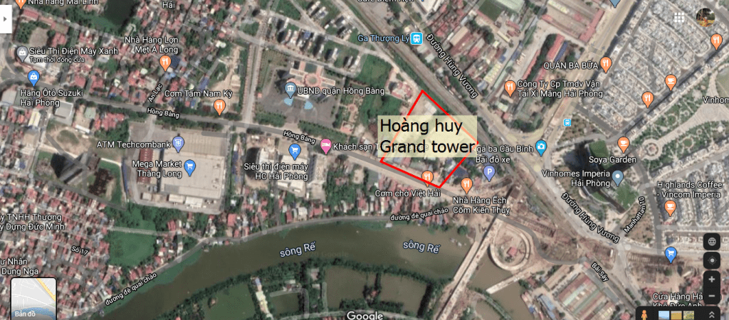Vị trí dự án Hoàng Huy Grand Tower